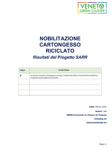 Nobilitazione cartongesso riciclato